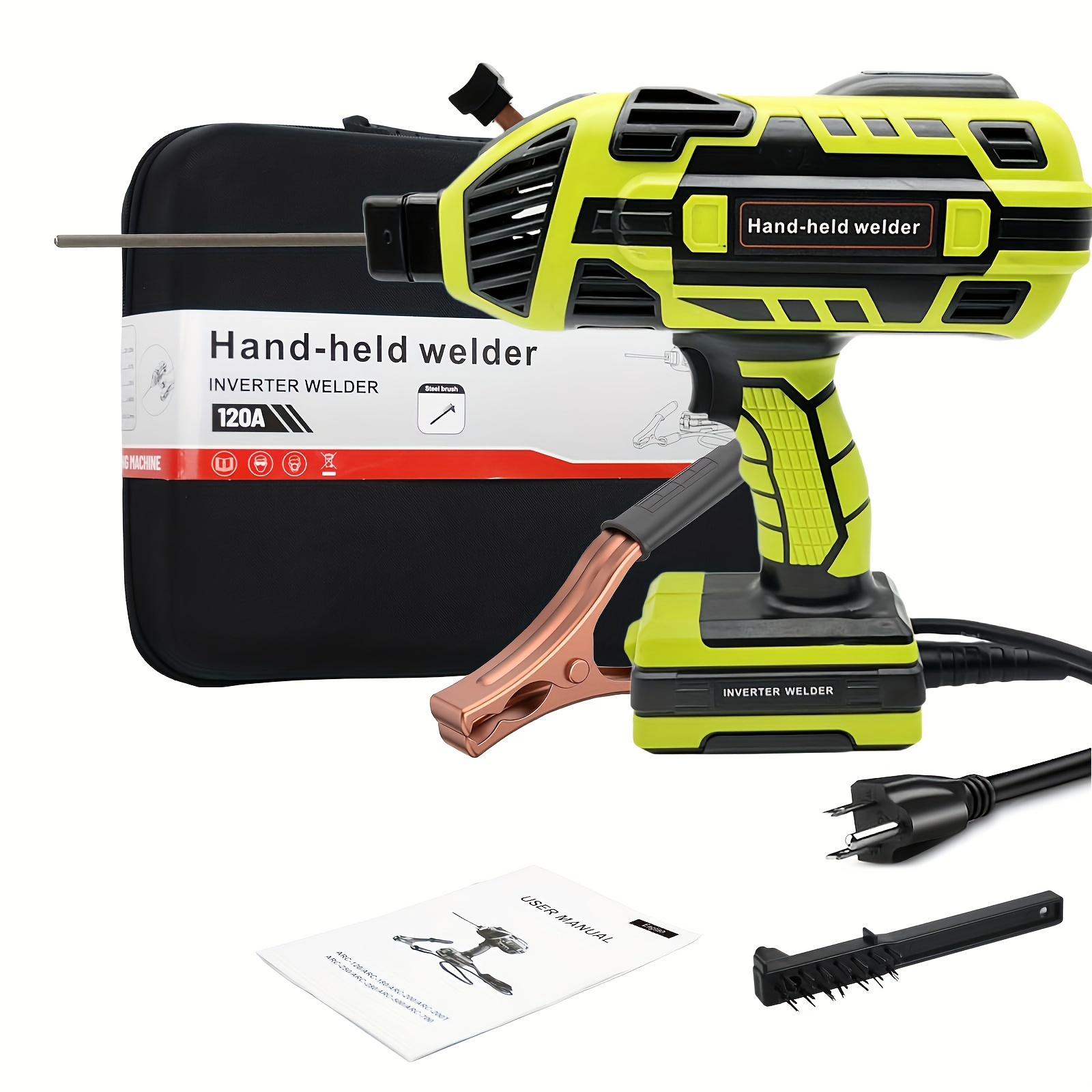 

Portable Welder Machine 110v Arc Handheld Welder Igbt Inverter Welding Stick Welder 6 Current Adjustment Hand Held Welding Machine Welding Kit, Fit For 1/16"-1/8" Welding Rods