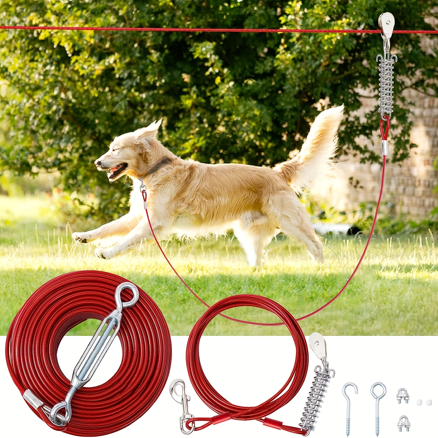 2 dog hands free bungee leash Hands-Free main image 1