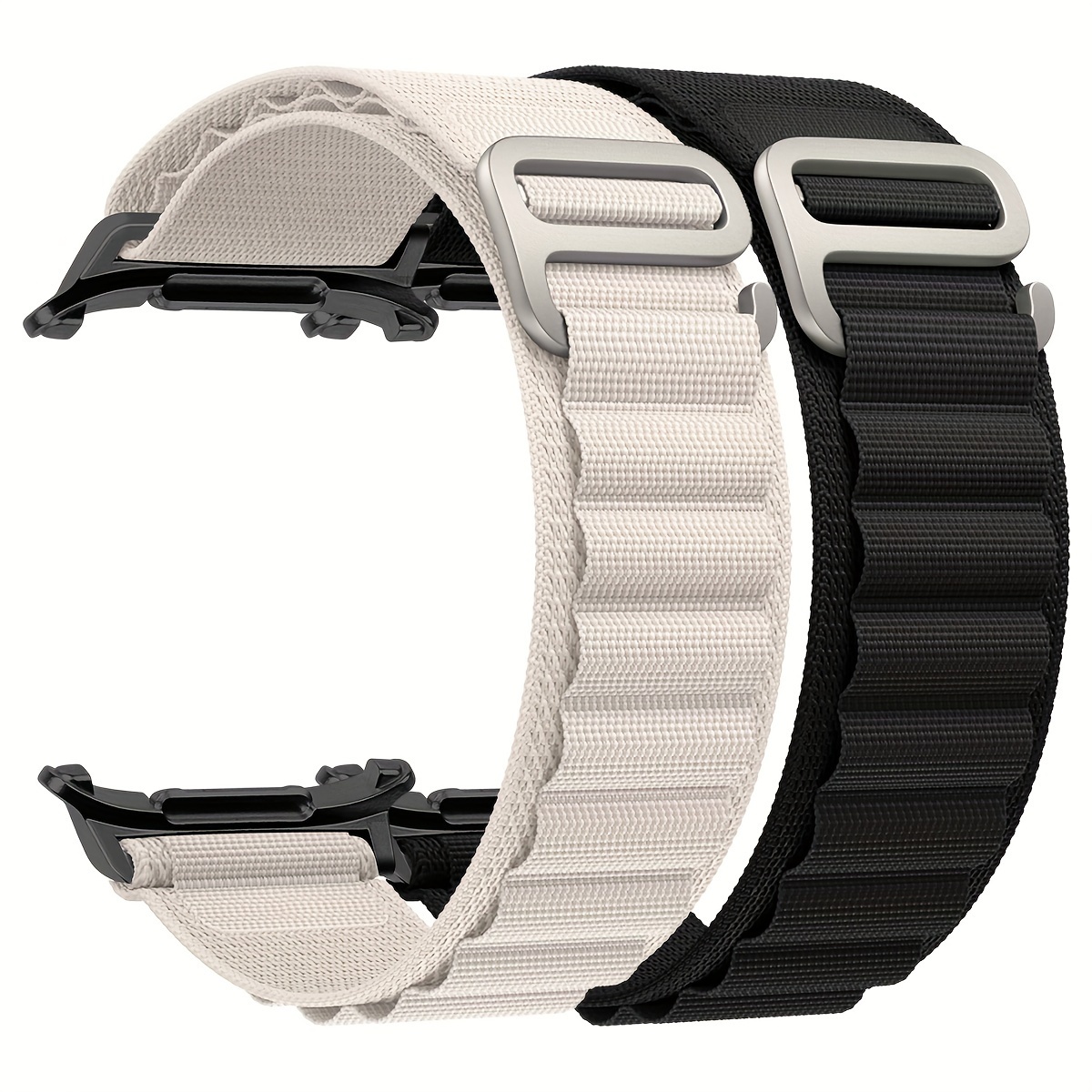 

2-pack Nylon Watch Bands Compatible With Ultra, Water-resistant Adjustable Straps With Hook-and-loop Clasp (no Battery)