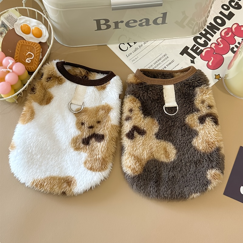 TEMU New For Pets, Warm And Cozy Fleece Clothing For Dogs, Suitable For Teddy, Bichon, And Poodle, Featuring A Cute Vest Design