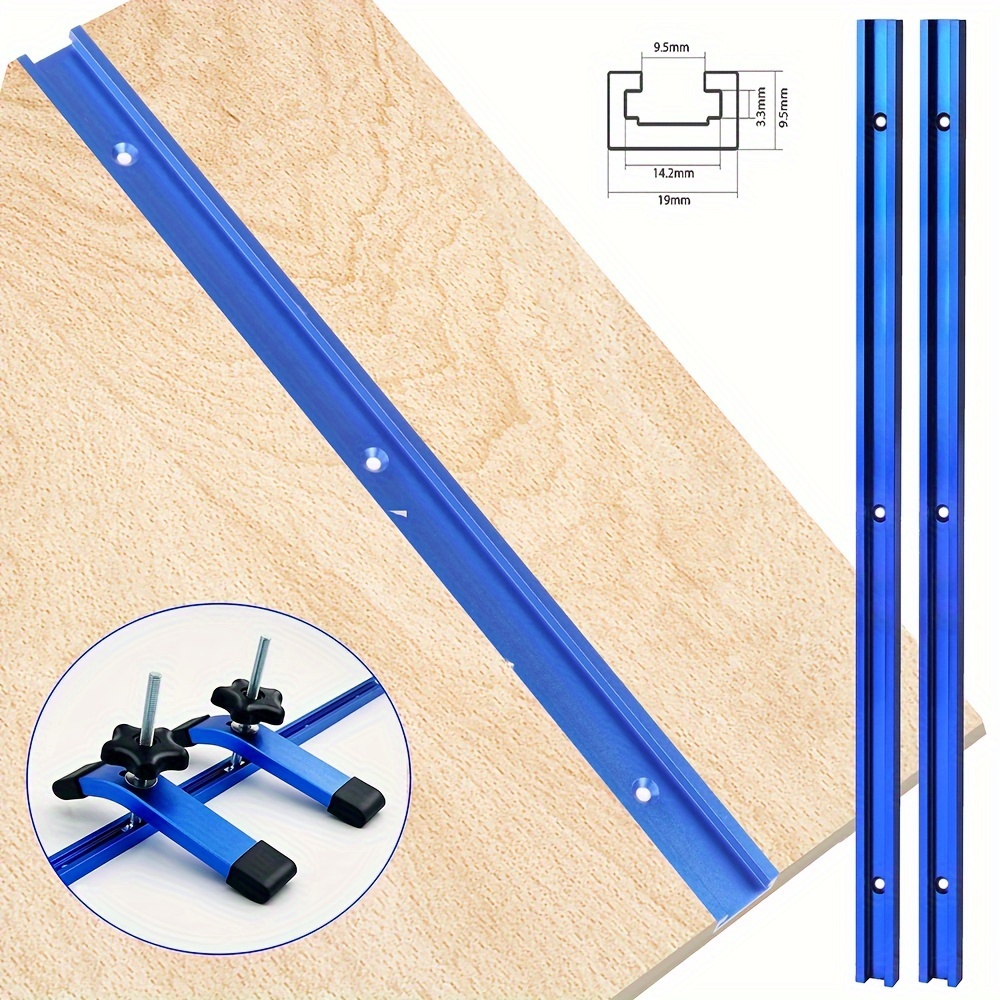 

2pcs 300/400mm 19 Model Track With Predrilled Mounting Holes For Table Saw Router Table Woodworking Tools