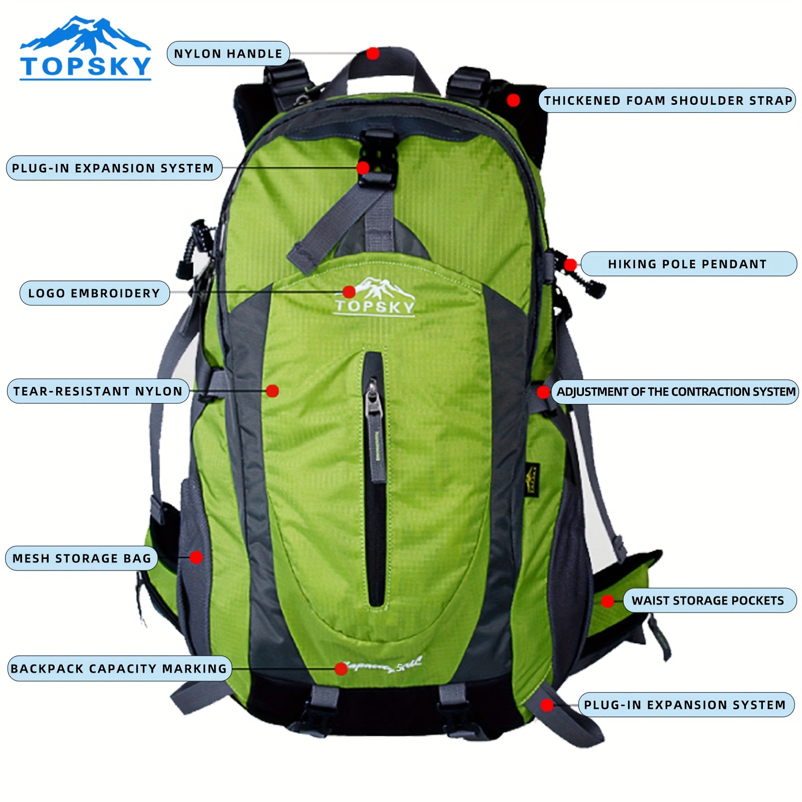 Saldi Zaino Pieghevole Da 20 Lri Ultraleggero Per Attivà All'aperto - Foto 4