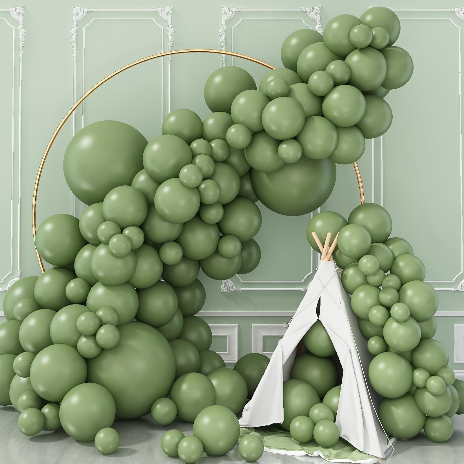 

Elegant Olive Green Balloon Arch Kit - Perfect For Birthdays, Weddings & Engagements