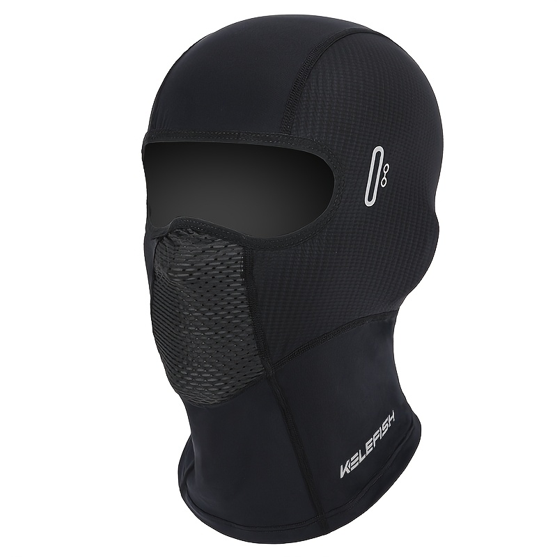 Image of Black Balaclava Mask - Summer Balaclava, Face Mask, Bike Mask & Shiesty Mask - Balaclava Face Mask For , For Hiking, Fishing, Riding