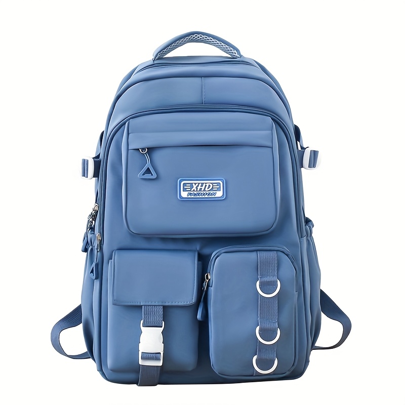 TEMU Solid Easy Multifunctional Large Capacity Women's Backpack High Aesthetic Junior And High School Students' School Commuter Bag