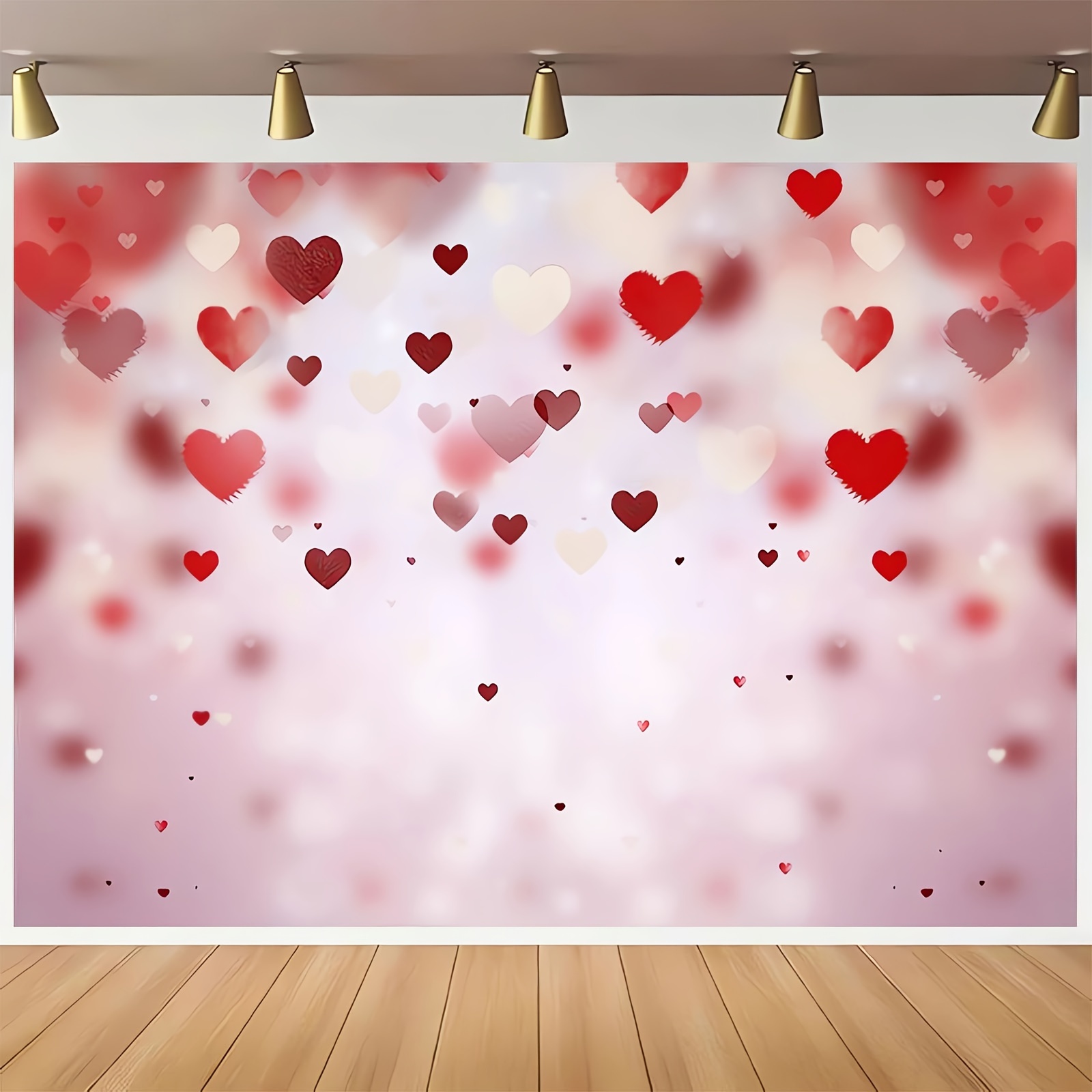 Fondo De San Valentín Con Decoración De Corazón Rojo Para Fotografía, Para Usar Como Fondo De Fotos O Videos, En Tamaños De 51 Pulgadas X 59 Pulgadas O 70.8 Pulgadas X 90.5 Pulgadas.