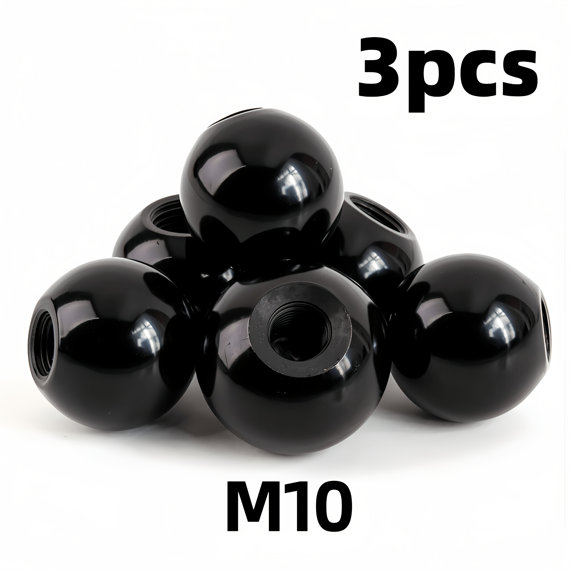 TEMU Bille de poignée M10 M8 en bakélite, tête de poignée pour ballon de main, noyau d'écrou, bille ronde en bakélite