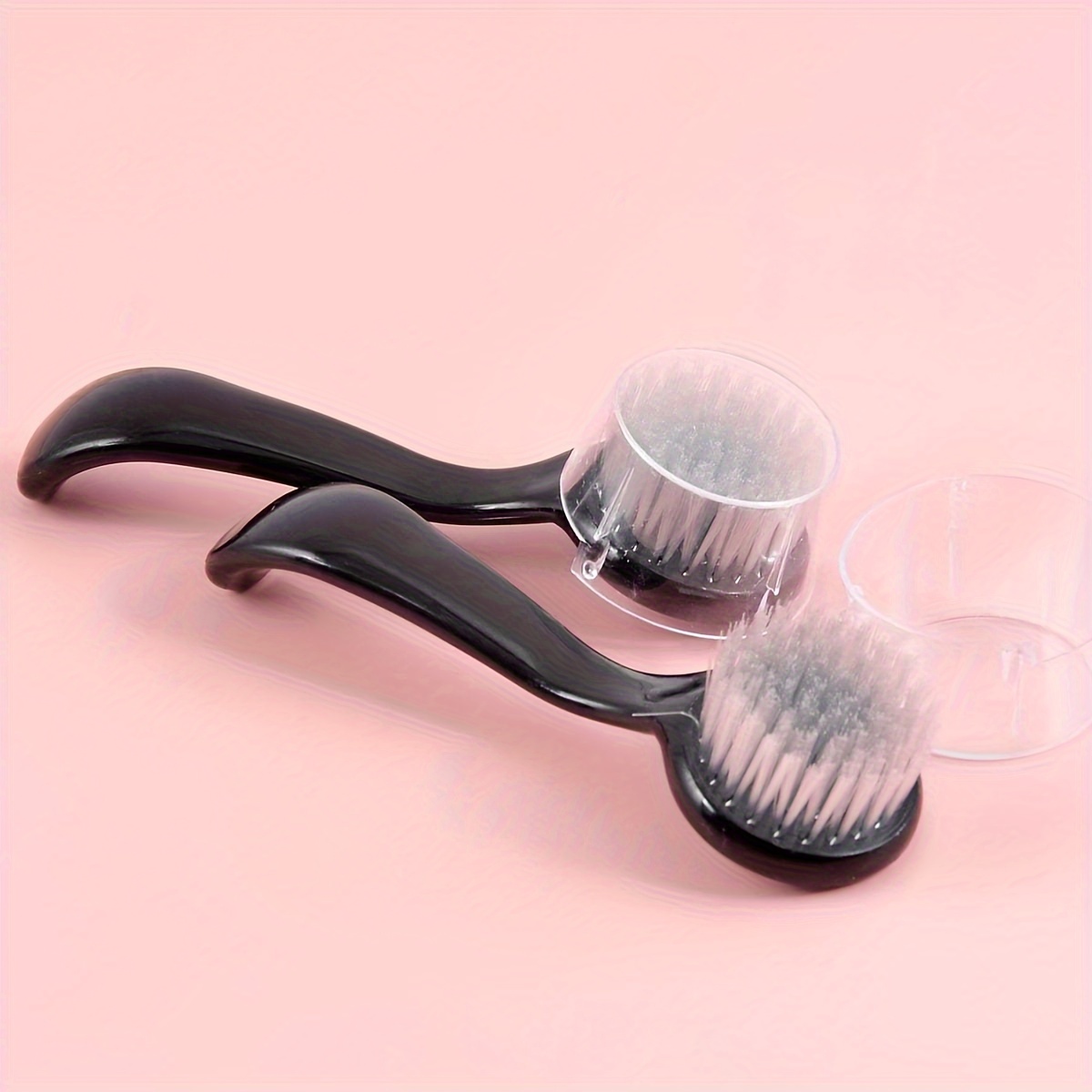 

2pcs Brosses de Nettoyage à Ongles Multi- - Tête Ronde, Éliminateur de Poussière et de Poudre pour de Manucure et Pédicure