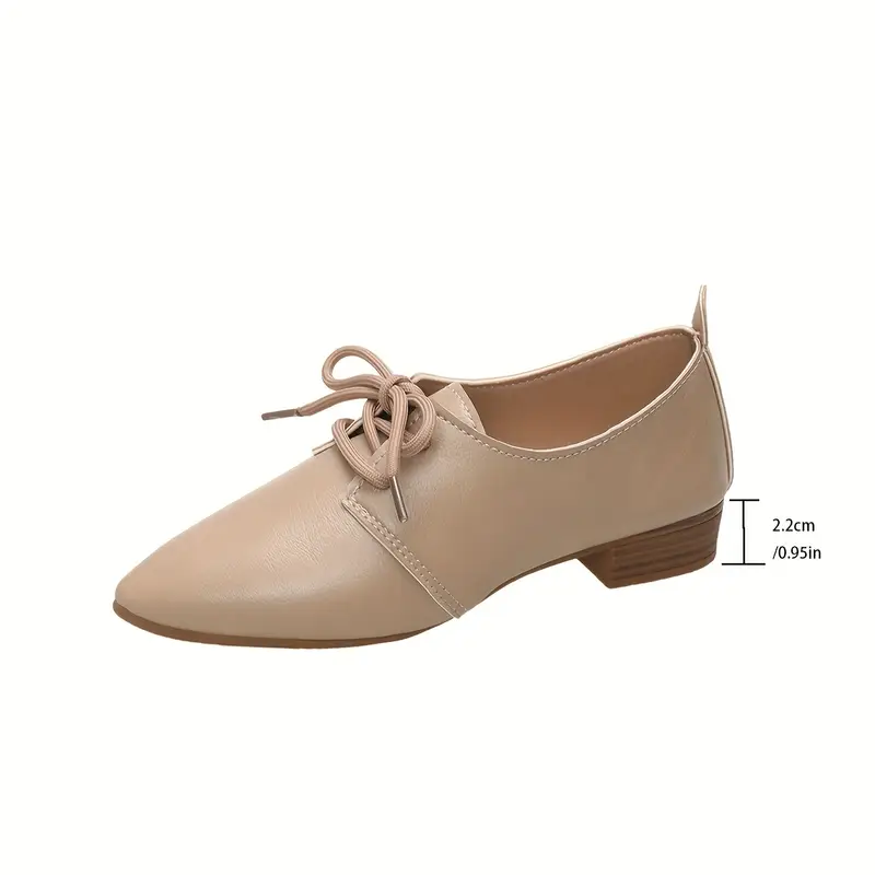 women's shoe classic lace up dress low flat heel oxford Ollio Womens Classic Lace Up Dress Low Flat Heels No-Slip Oxfords M1914