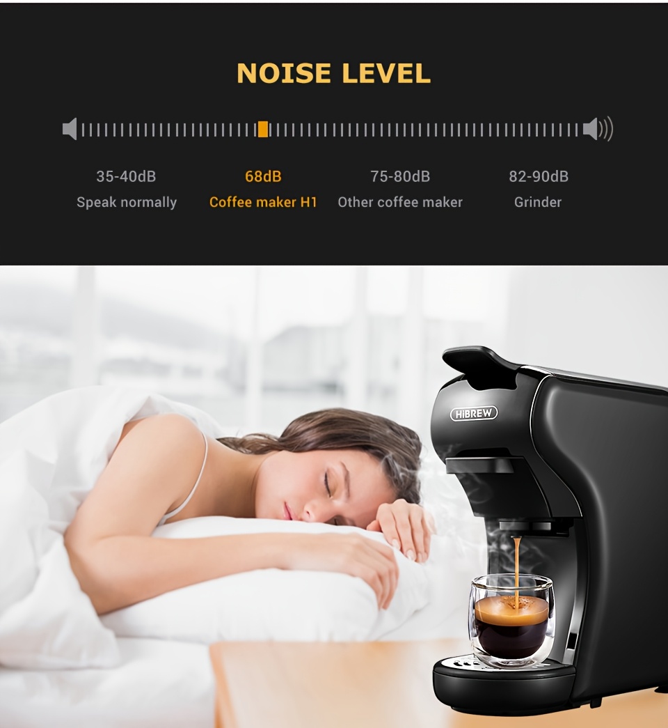 HiBREW 4in 1 Multiple Capsule Coffee Machine Hot/Cold Brewing DG Cappuccino Nes Small Capsule ESE Pod Ground Coffee Maker Cafeteria 19Bar H1A