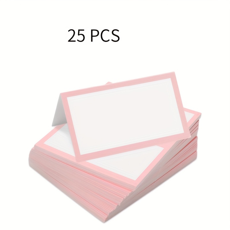 E-shop 25/50/100 Stück rosa Zeltkarten - Faltbare Platzkarten sind ideal für Hochzeitsplatzkarten, Buffet-Etiketten, -Tische, Cocktail-Partys und