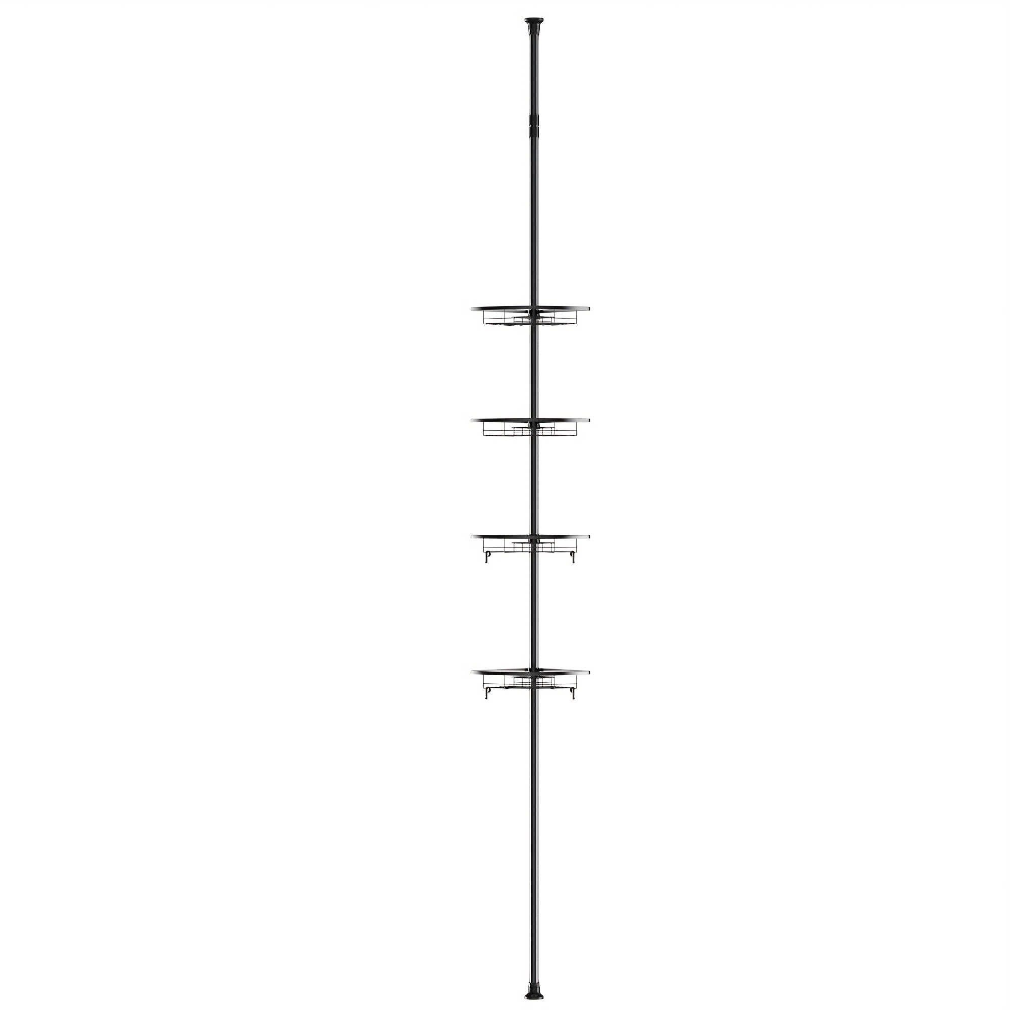 Retractable Corner Rack 4 Layers Stainless Steel Bathroom Shelf Length 105-300 , Shower Caddies