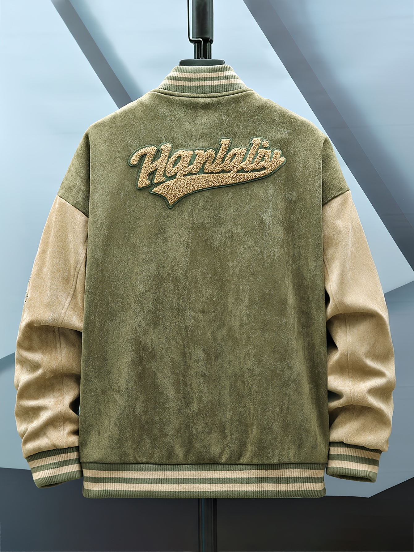 Jaqueta Varsity Vintage Masculina com Patches College Style