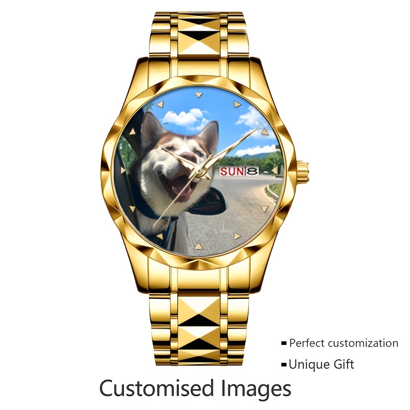 Personalized Photo/Text Watch with Customizable Dial for Men