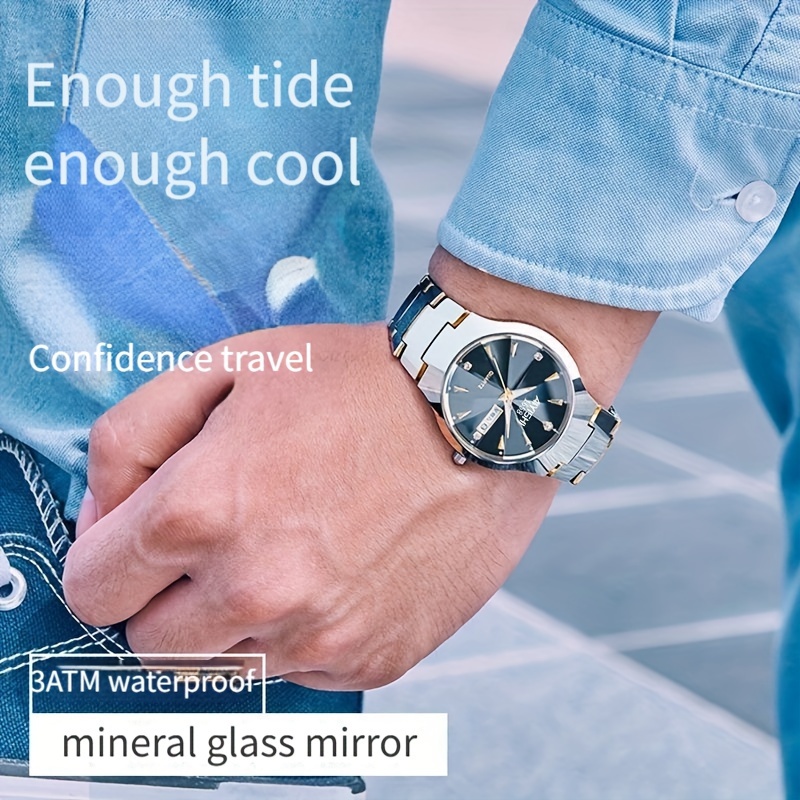 ayishi rose quartz watch dual calendar Temu