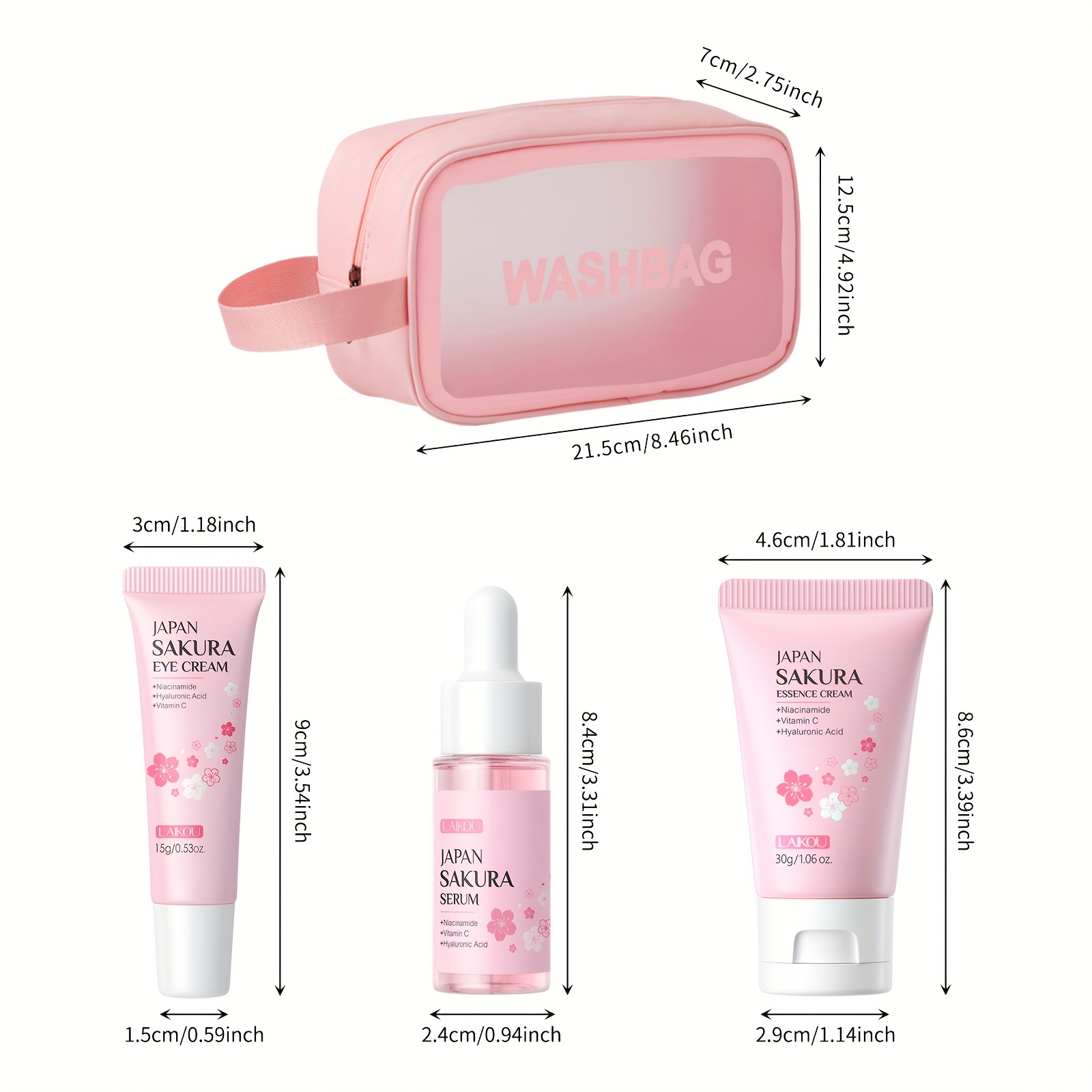 sakura 3pcs skin care set travel kit serum - Temu Canada