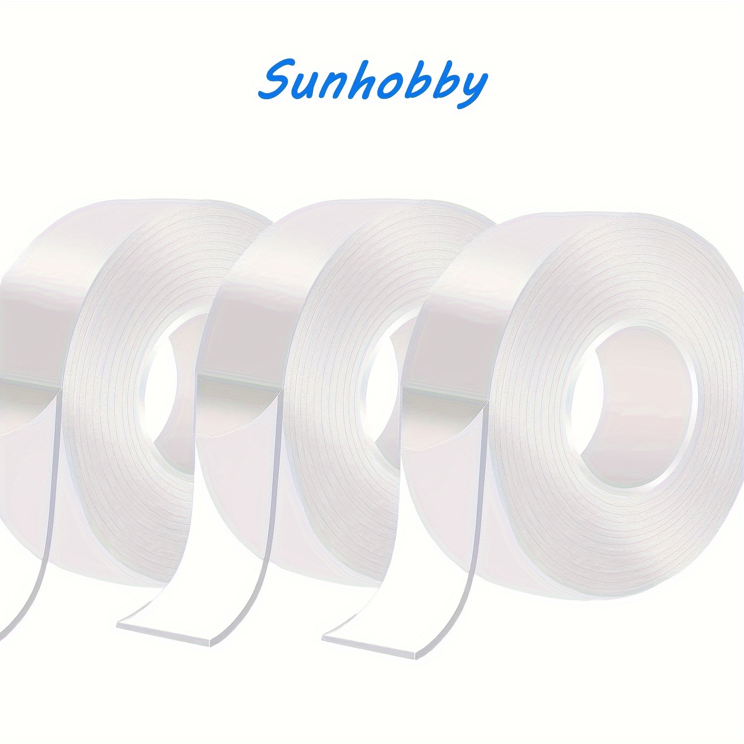 

Clear Double Sided Wall Tape Picture Hanging Tape Multipurpose Mounting Tape Heavy Duty Removable Gel Grip Tape Adhesive Washable Traceless Sticky Tape For Rug Carpet Photo Poster Anti Slip 16.4ft/5m