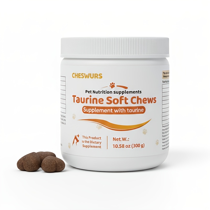TEMU Cheswurs Pet Supplement For - Essential Amino Acid Supplement For Heart, Eye & Health, Chicken Flavor Meat , ~110pcs