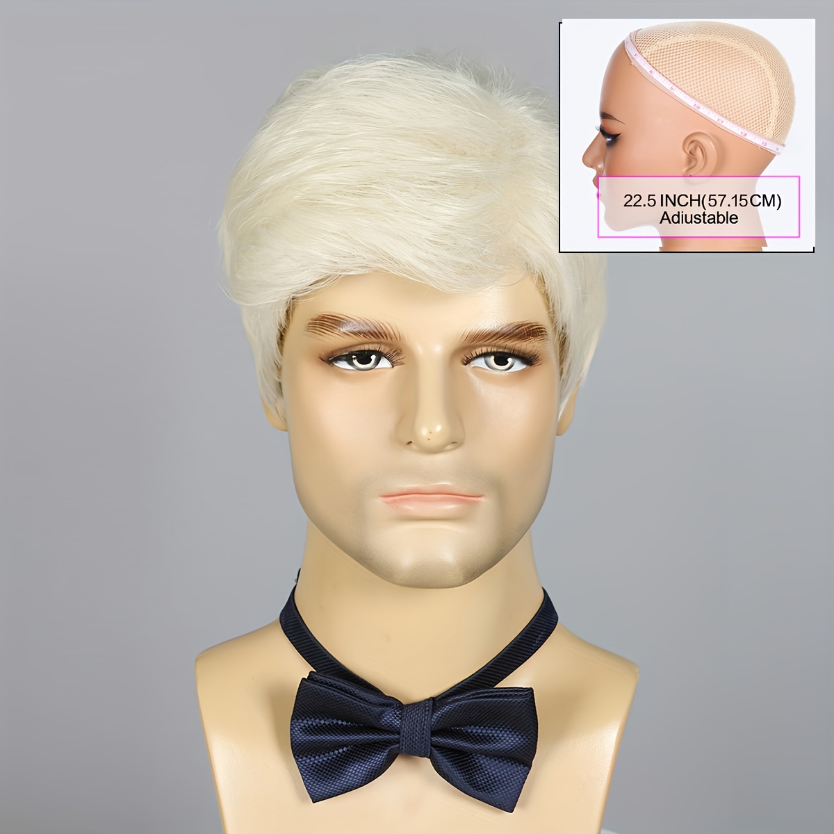 Image of 1pc Mens Short Blonde Wig, Blonde Cosplay Wigs For Party Halloween Costume Show Cosplay Stage Performance