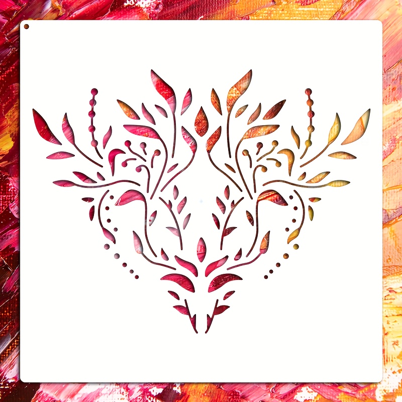 TEMU Stencil Mandala Grande, 30X30Cm ( Mandala) Riutilizzabile per Pittura su Legno, Tela, Decorazioni per la Casa, Artigianato e Regali di Festa!