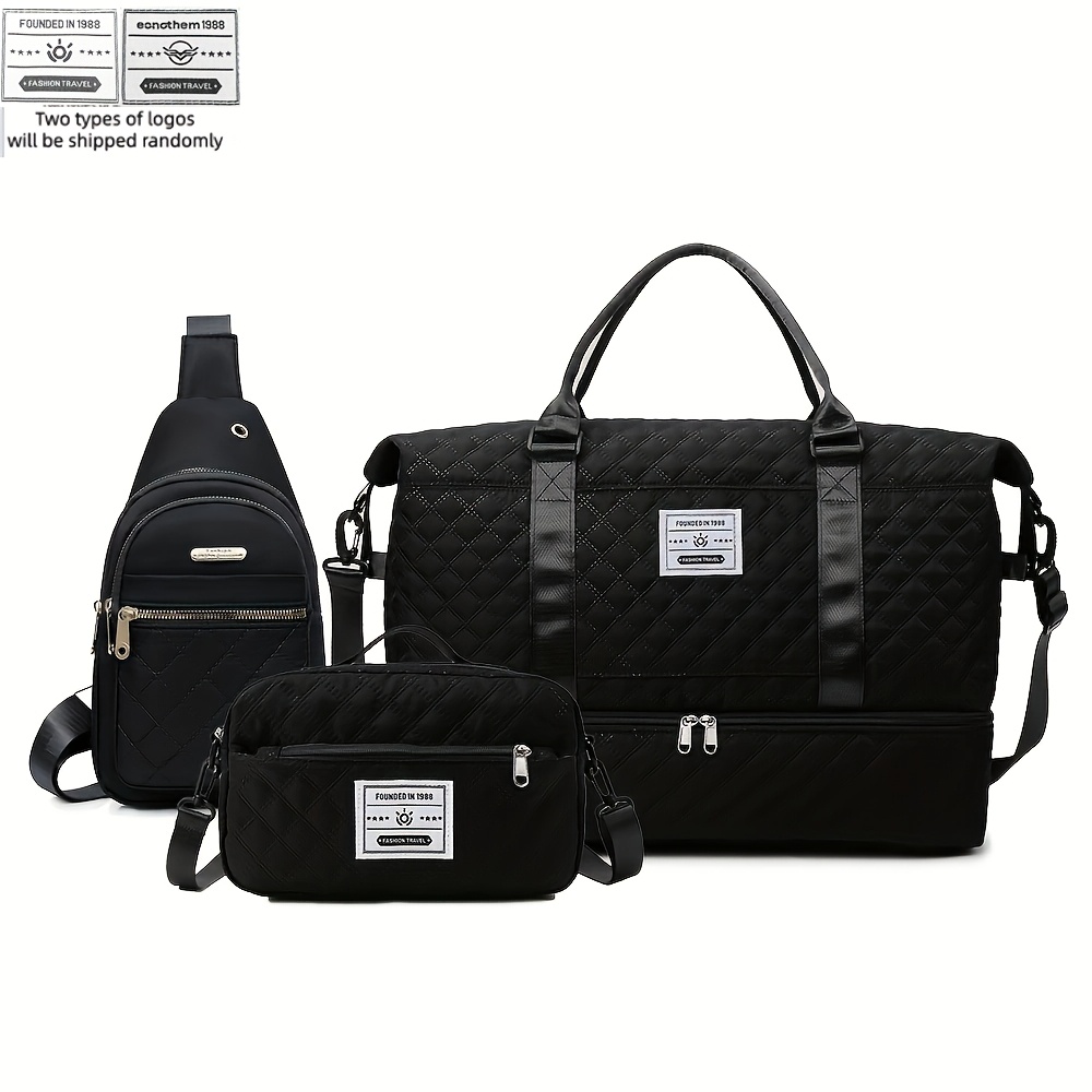 Image of Multifunctional Large Capacity Travel Bag Set, New Simple Fitness Bag, Vacation Clothes Toiletries Storage Bag Random Logo