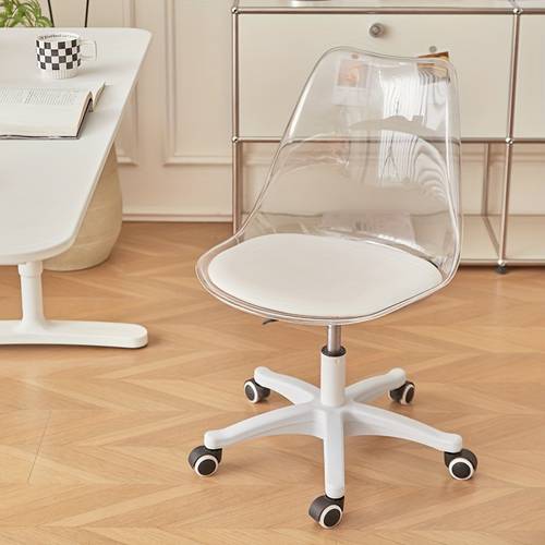 office desk chair adjustable 360 rotating chair engineering plastic no armrest rotating computer chair with wheels suitable for living room office hotel dining color