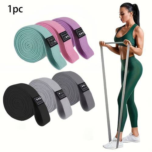 1pc knitted fitness band heavy medium light tension elastic stretch pull rope for yoga strength training and pull up aid lightweight workout equipment for fitness enthusiasts and for yoga practitioners