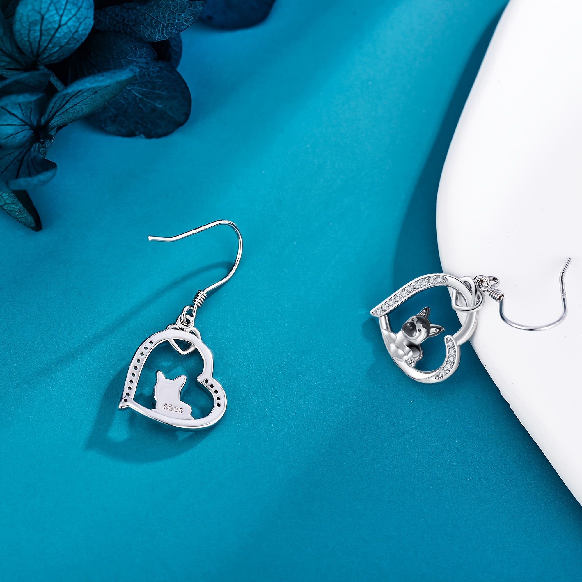Women's S925 Sterling Silver Dog Earrings for German Shepherd Lovers