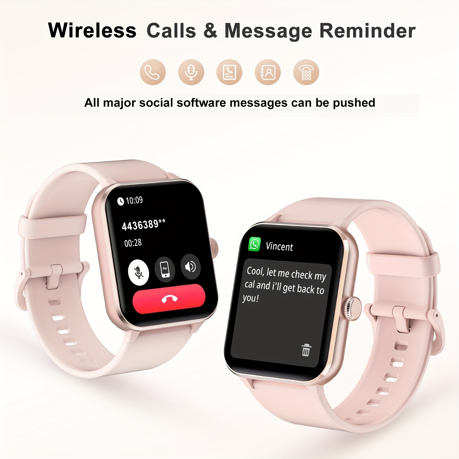 smartwatch for man women call answer dial   assistant   83 inch sports smartwatch fitness tracking monitor with pedometer calorie distance   valentines day gift birthday gift Product details 5