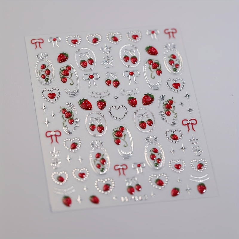 1pc Nail Sticker, Shiny Silvery Nail Sticker, Perfect For Projects Or Nail Salons, Ideal For Women's And ' Nail Care