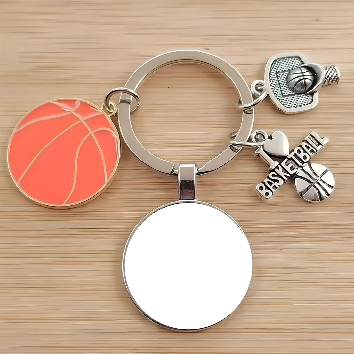 TEMU Llavero personalizado estilo deportivo - " el baloncesto" con de vidrio de tiro, un regalo para entusiastas del baloncesto, personalizado para