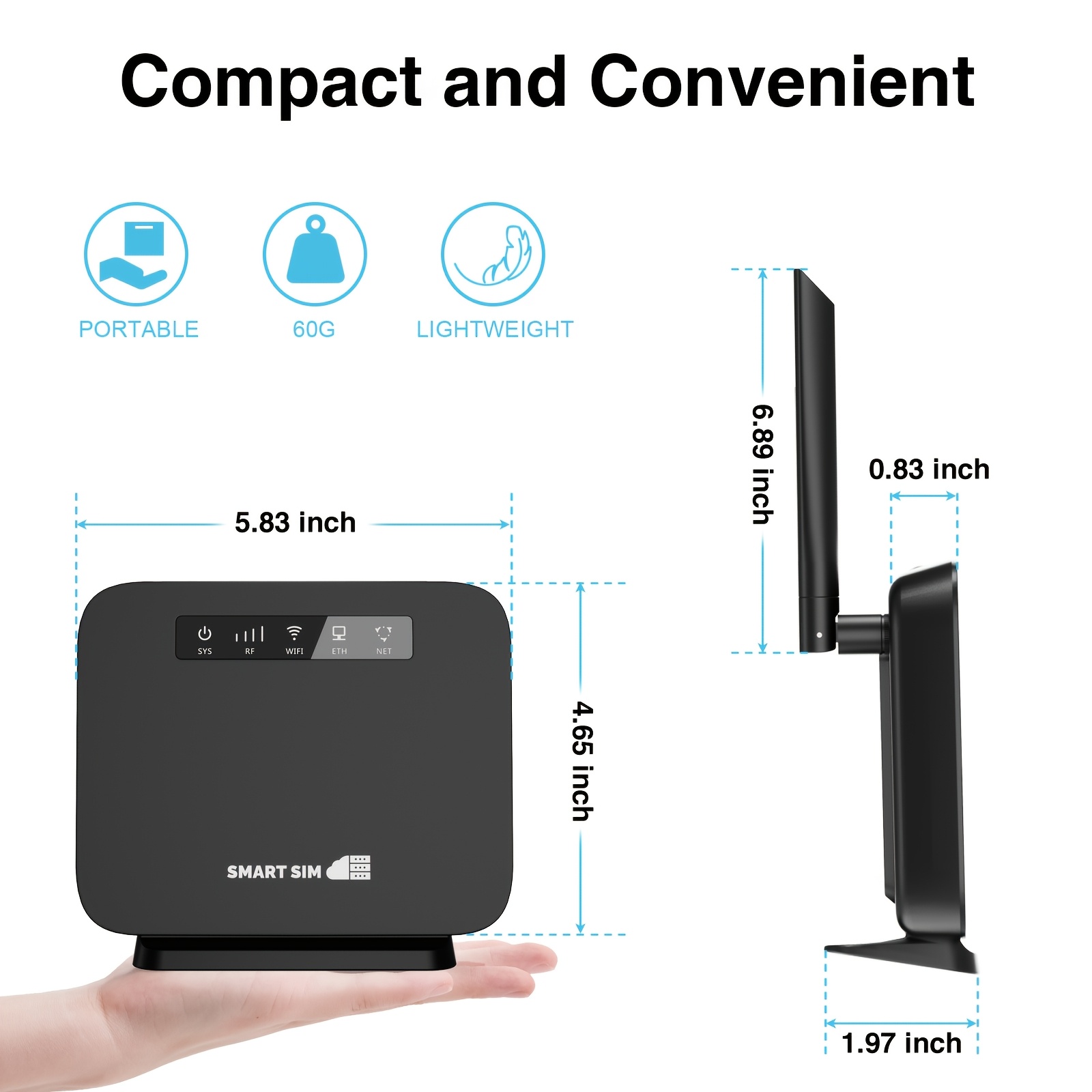   4g lte wifi router with sim card portable modem 300mbps wifi   supports     with 3000mah battery 10gb data included for portable use details 4