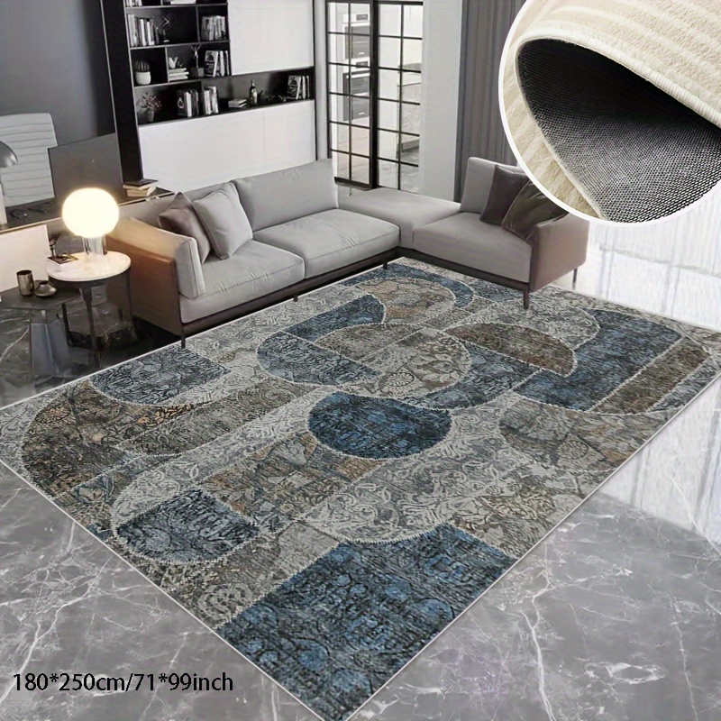 

Living Room Bedroom Faux Cashmere Area Rug Scandinavian Retro Floral Abstract Geometric Carpet, Non-slip Soft Washable Office Carpet Home, Outdoor Carpet, Etc.; Indoor And Outdoor Can Be Used