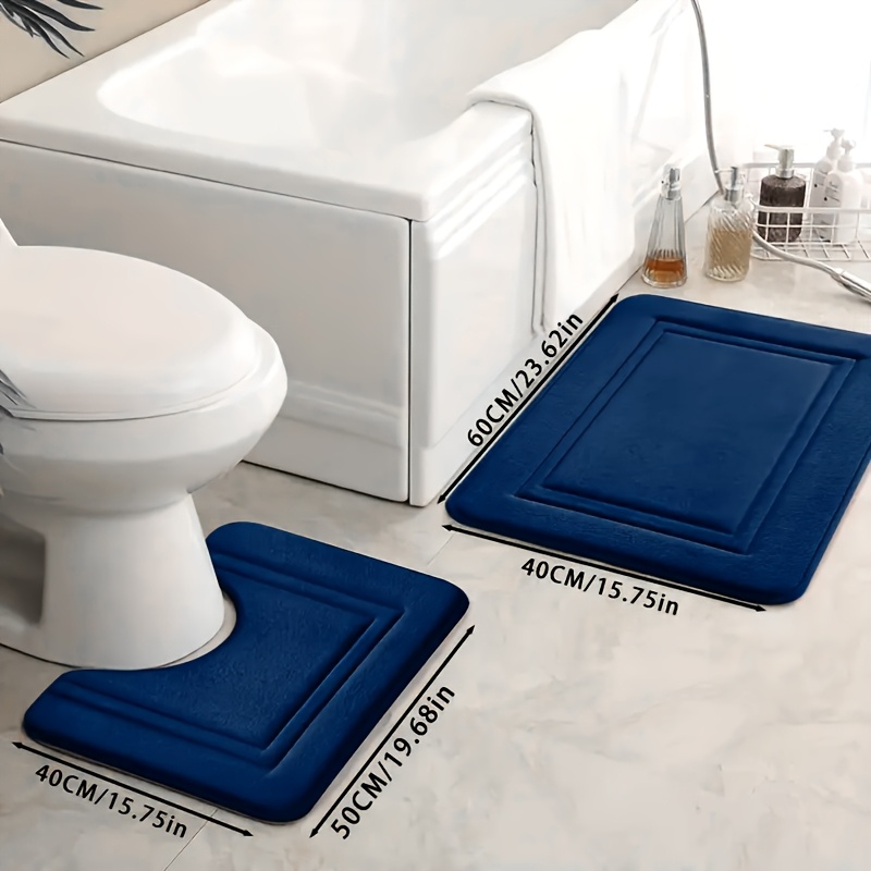 TEMU A Set Of 2 Soft And Comfortable Bathroom Mats, Non-slip Entrance Mats, Indoor Small Carpets For Home, Bedroom Door Mats, Hallway Mats, Tea Bar
