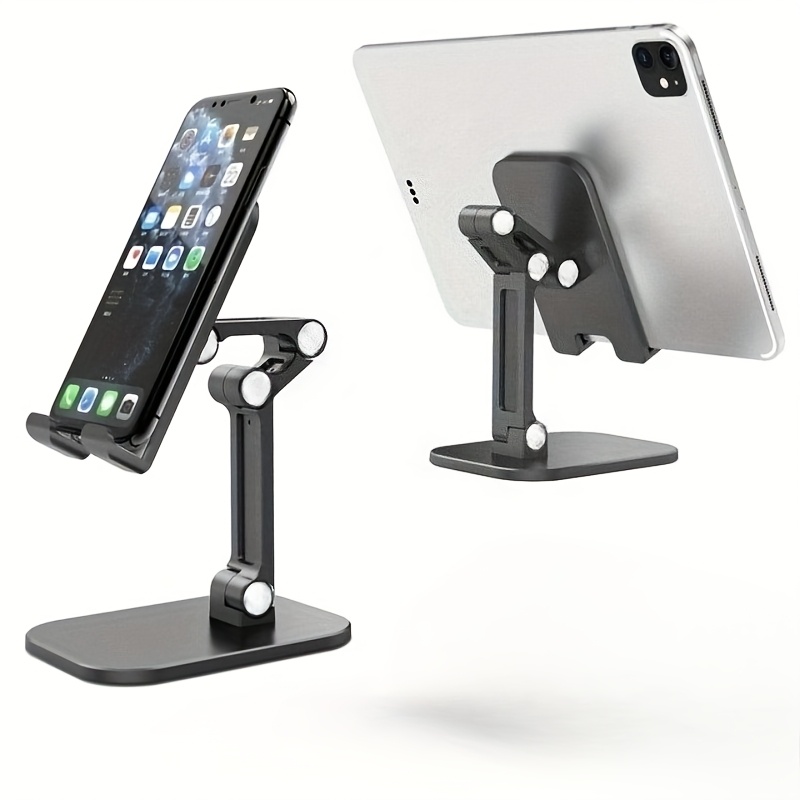 E-shop Dreiteiliger Faltbarer Schreibtisch Handyhalter für iPhone, iPad und Tablet - Flexibler Tisch-Desktop mit Einstellbarem Zellen-Smart