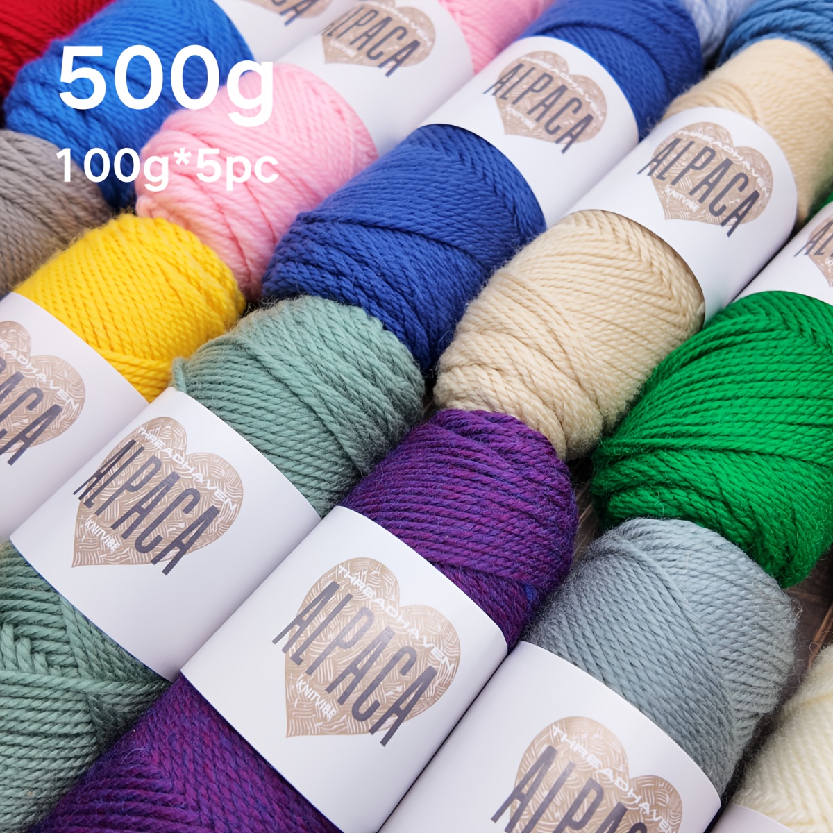 500g woven alpaca yarn medium thickness Temu United Kingdom
