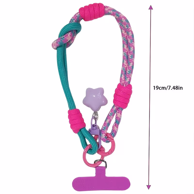1pc dopamine short lanyard phone strap wrist strap camera accessory pouch pendant keychain Product details 2