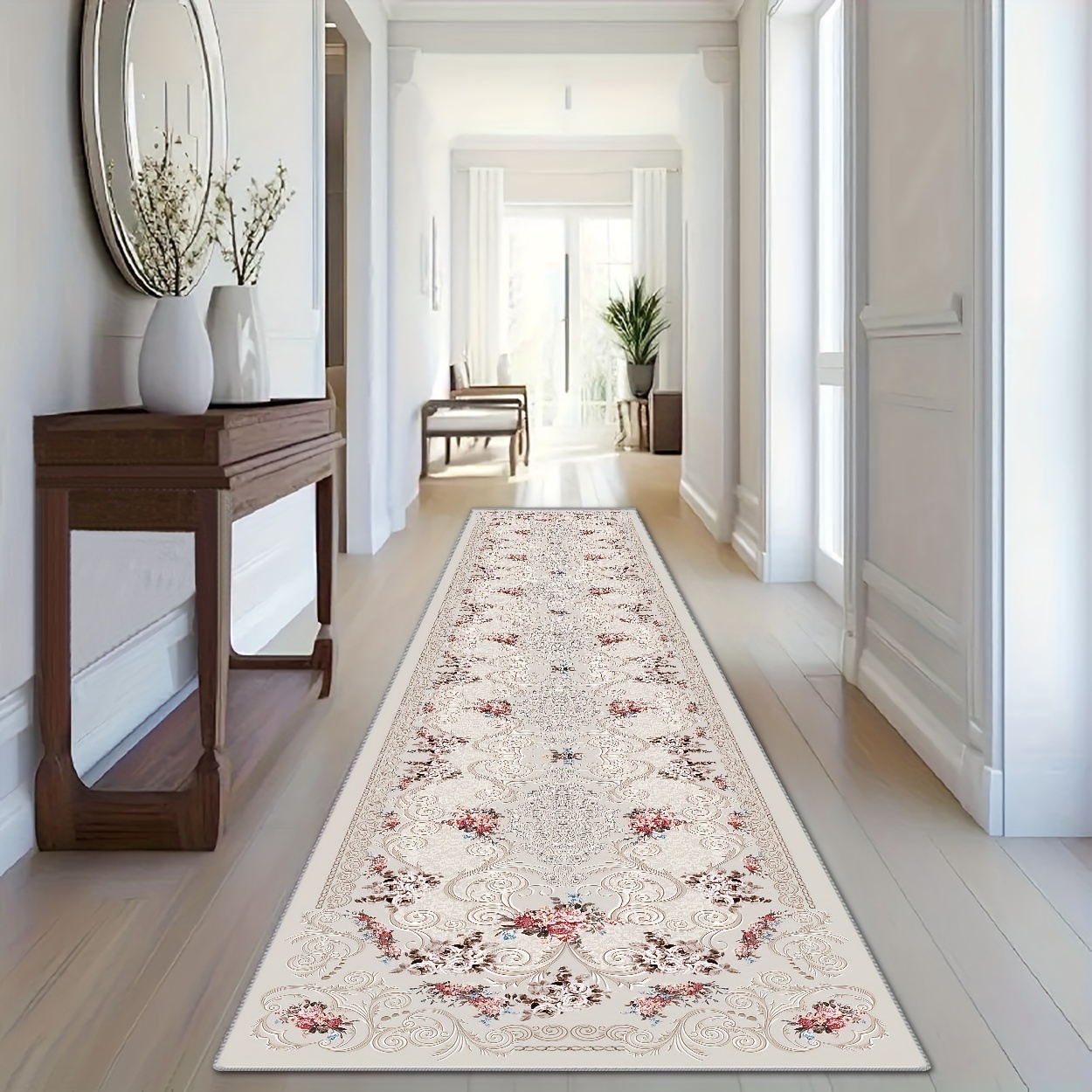 

1pc, Carpet, Boho Floor Mat, Thickened Corridor Rug, Vintage Skidproof Blanket For Living Room Bedroom Coffee Table, Washable Door Mat, Home Decoration, Room Decoration, Home Accessories