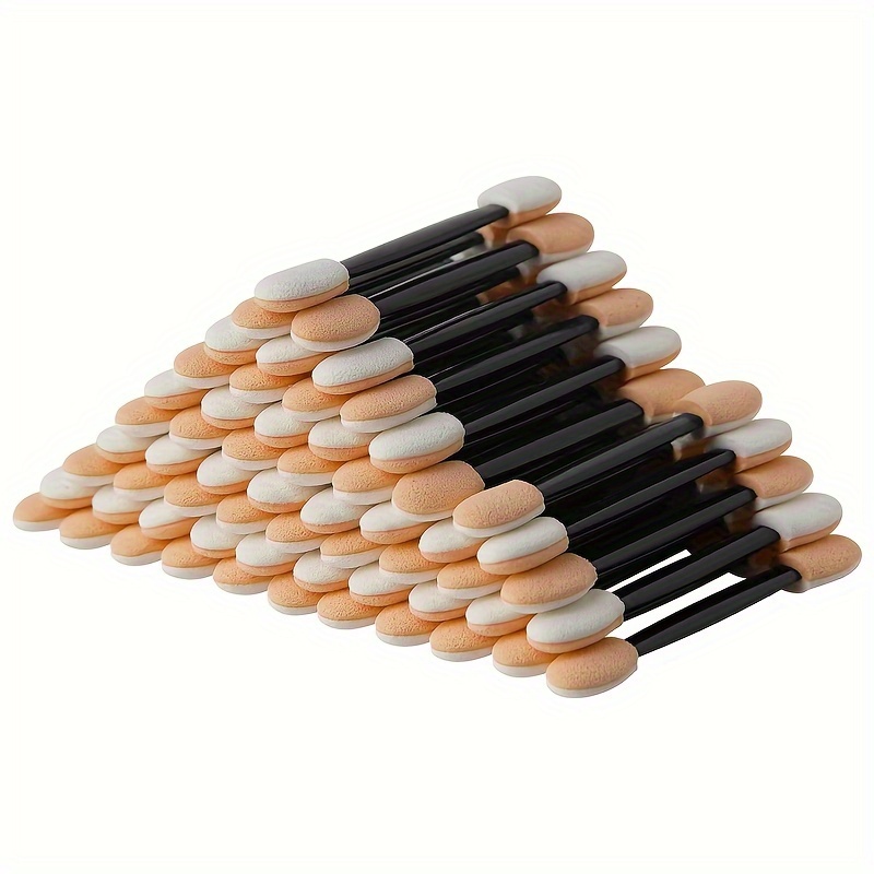 10-delige oogschaduw applicator set: dubbelzijdige oogschaduwkwasten, 6,5 cm eyelinerpotloden en make-upsponsjes voor professionele applicatie