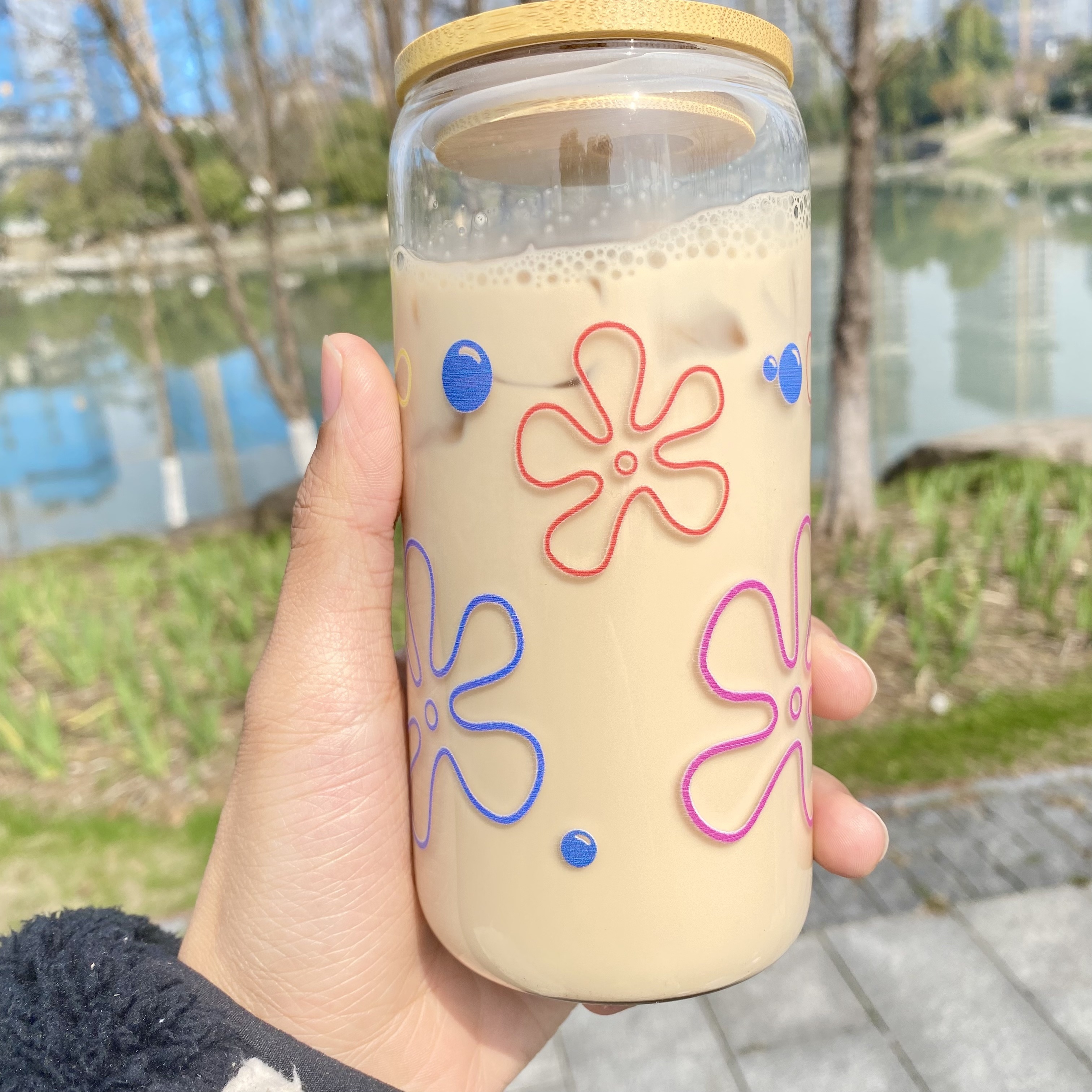 

1pc, Cartoon Drinking Glass With Lid And Straw, 500ml/16oz Can Shaped Water Cup, Iced Coffee Cup, For Tea, Juice, Milk, Birthday Gifts, Drinkware