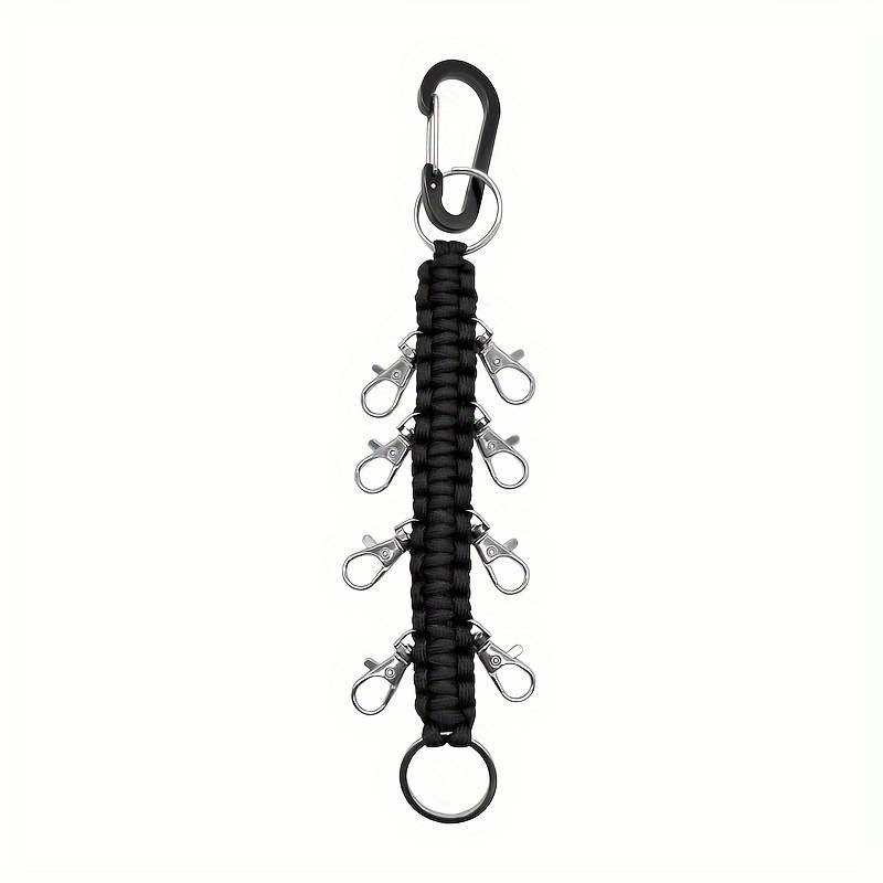 Image of Handcrafted Cheerleading Bow Holder For, With 6 Clips And Key Ring - Perfect For High School And College Sports