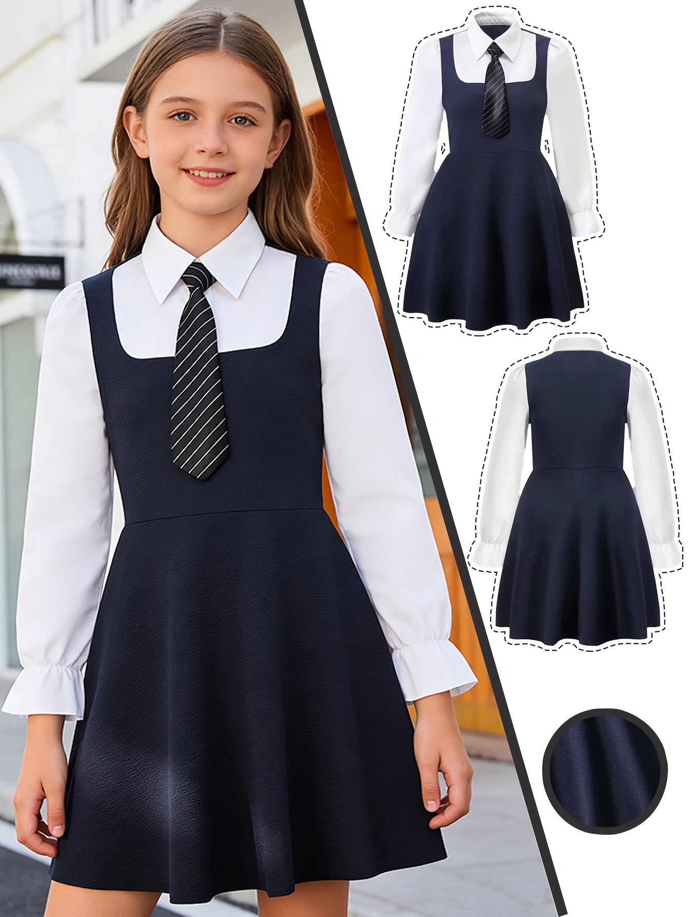 school uniform dress sold on Temu United States
