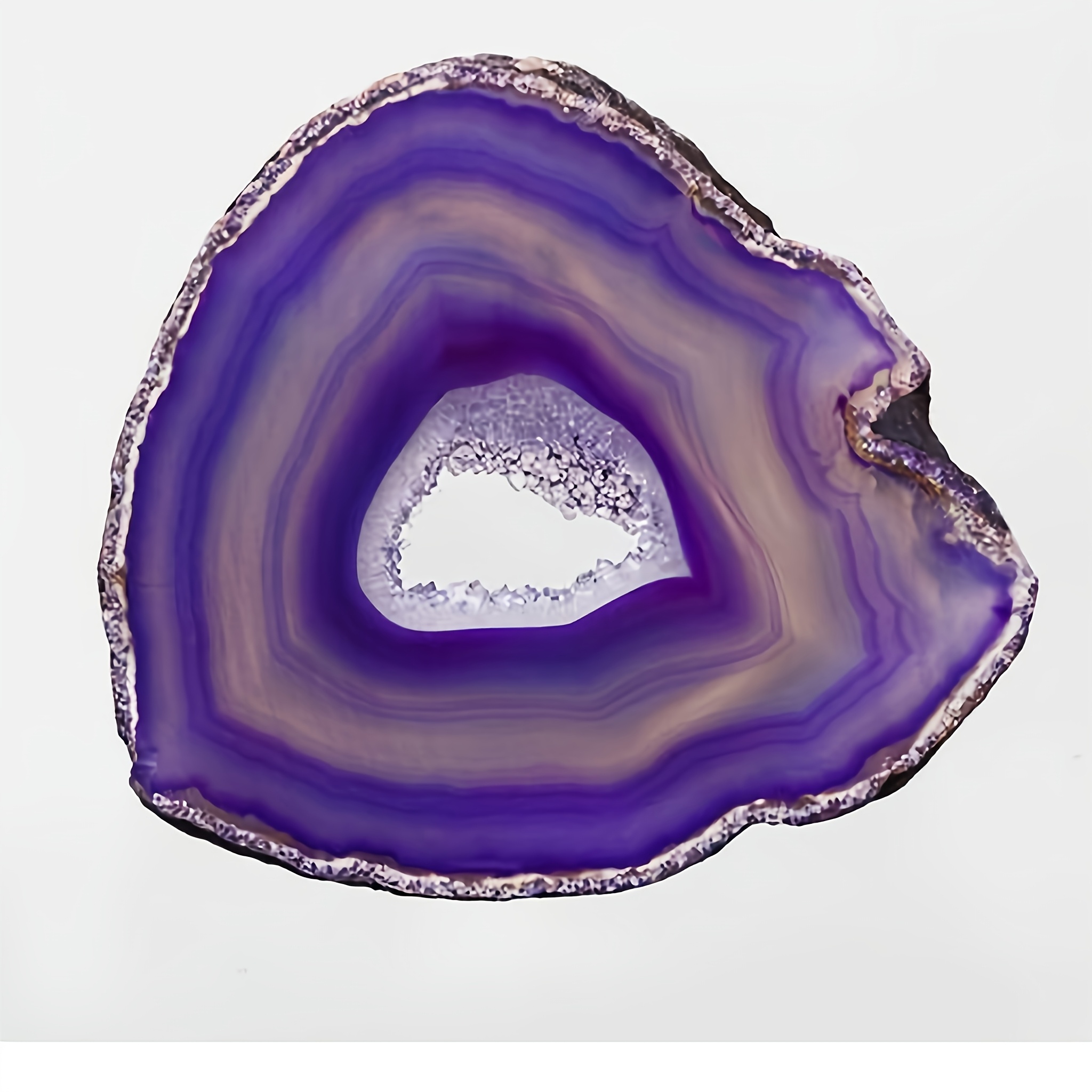 

1pc Dream Amethyst Crystals Purple Agate Slice Coasters- Great For Kitchen And Home Decor, Bedroom, Office And Home