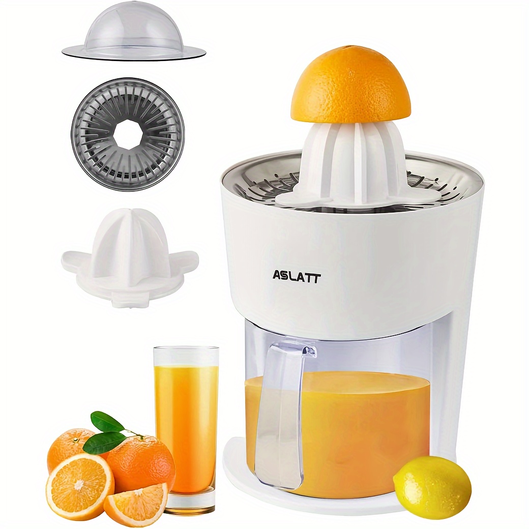 

28oz Electric Citrus Juicer - Detachable Design, Easy-clean & Space-saving, Food-grade Abs Material, Oranges, Lemons & More, White With Gray Accents, Ideal For Home, Travel & Camping