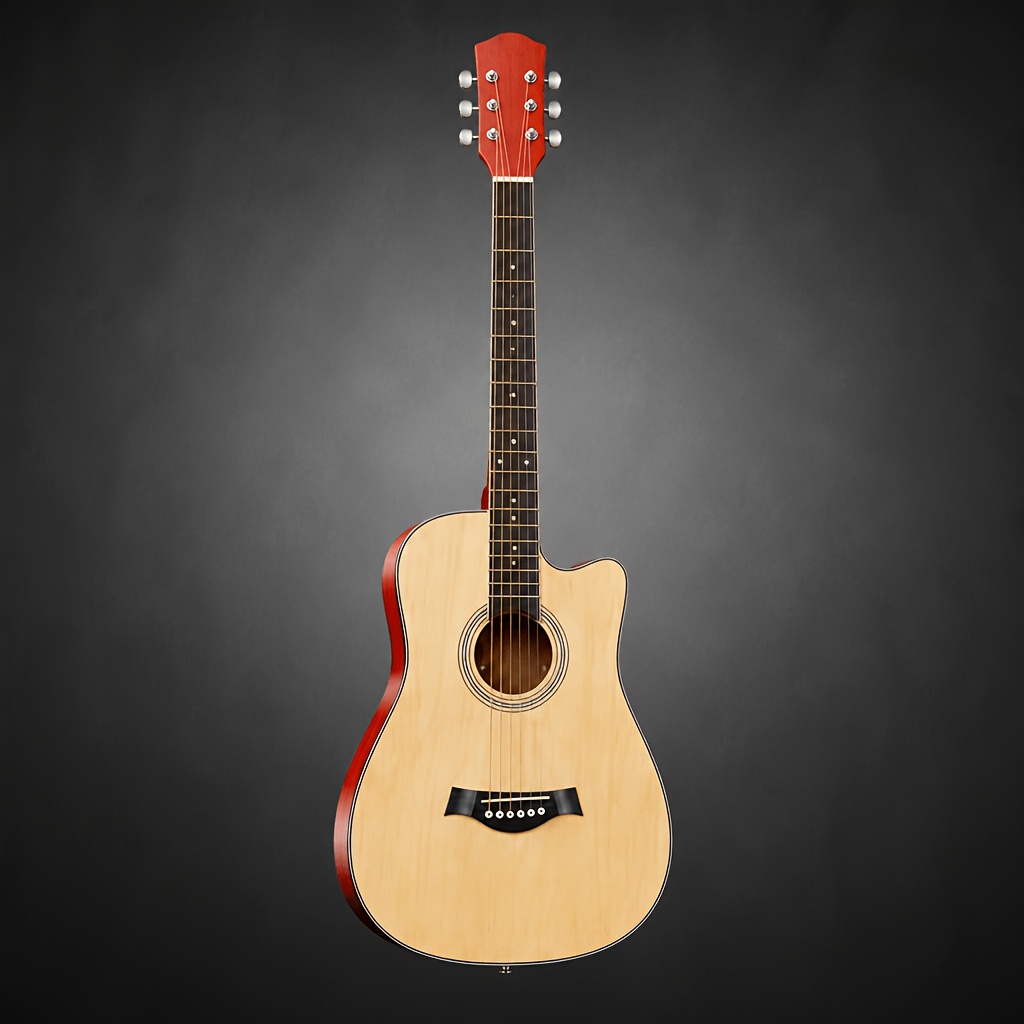 38 Inch Cutaway Basswood Acoustic Guitar&comma; Ea...