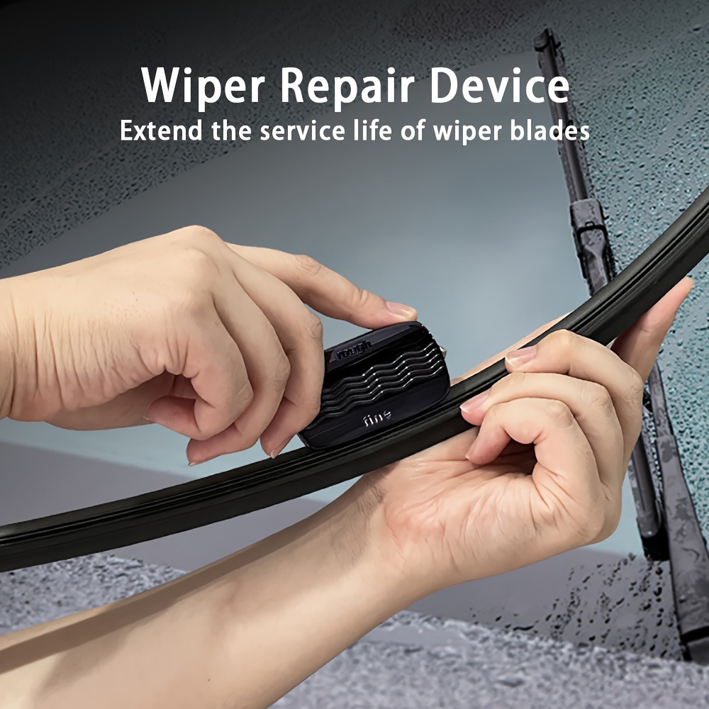 

1pc Portable Car Wiper Repair Kit - Emergency Window Breaker With Metal , Traceless Blade & Rubber Strip Retreader For