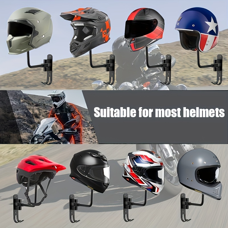 

Support pour Casque de Moto 2pcs, Porte-Display Métallique Rotatif à 180° pour la Plupart des Casques - Rangement Sécurisé et Organisé pour Casques de Vélo et Moto, Accessoires de Moto