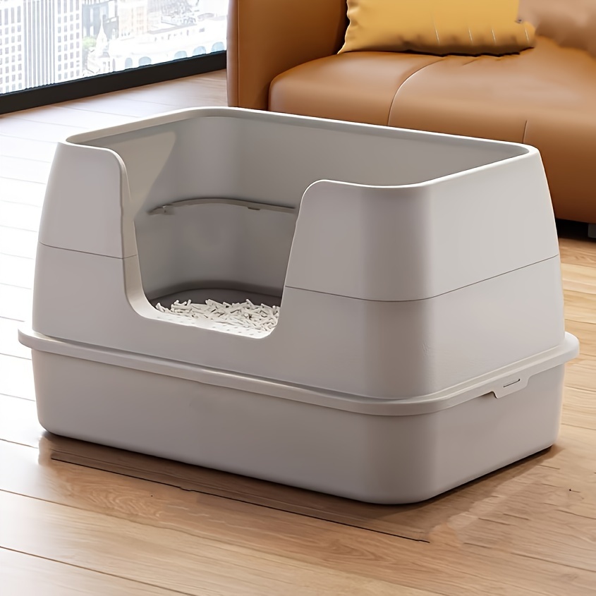 

Large Cat Litter Box, High Fence Cat Litter Box, Easy Cleaning And Anti-splashing Cat Toilet, Pet Toilet, Extra Large Space