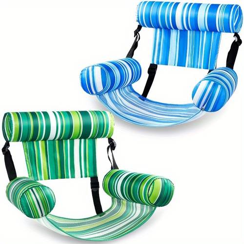 inflatable pool floats 2 packs floating lounge chairs blow up pool noodles for heavy duty floating chair for party beach lake fun suitable for party games activities