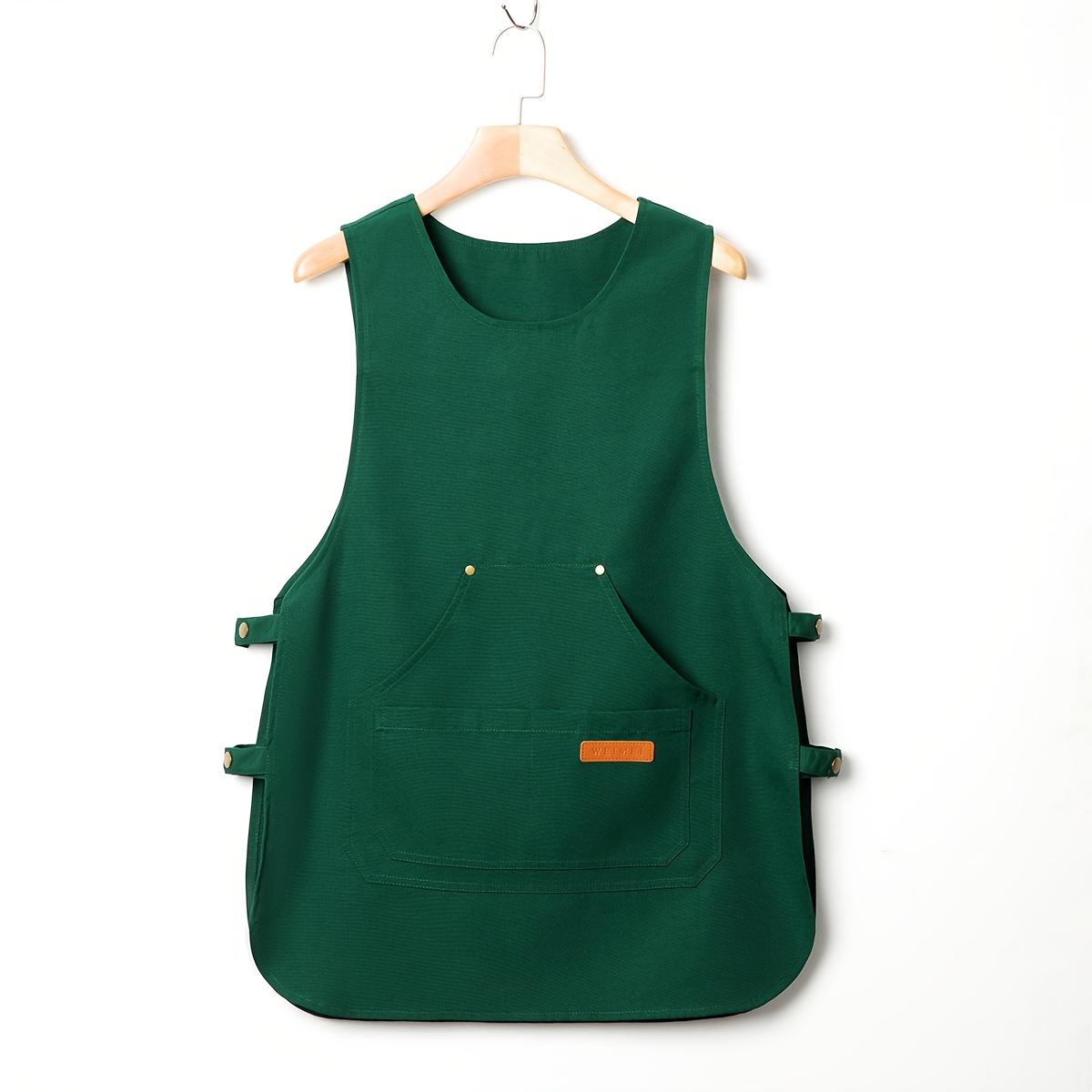 TEMU 1pc Unisex Work Apron, Adjustable Button Shoulder Straps Utility Vest, Multi-pocket Practical Apron Vest